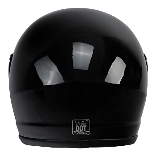 Tcmt Gloss Black Dot Flip Up Full Face Street Dirt Bike Atv Off-Road Motorcycle Motocross Helmet With Open Face Sun Shield #TOP3
