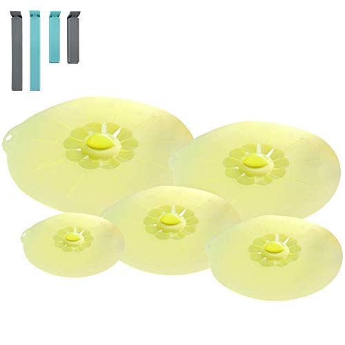Silicone Lids Covers - Microwave Food Cover for Bowls,Cups,Pots,Pans Food Safe BPA Free