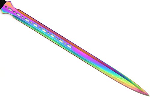 Snake Eye Full Tang Tactical Blade Katana/Ninja Sword/Machete/Throwing Knife, 27-Inch. (Rainbow) #TOP3