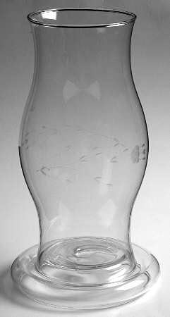 Princess House Crystal Heritage Hurricane Lamp/Centerpiece, Crystal Tableware