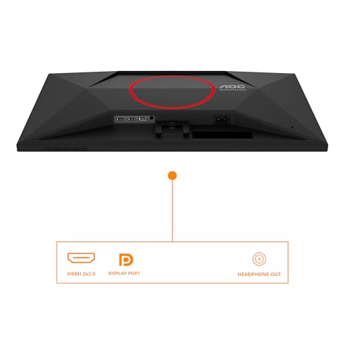 AOC Gaming 27G4HRE - 27 inch Full HD-monitor, 200 Hz, 1 ms, G-Sync, HDR10 (1920 x 1080, 2 x HDMI 2.0, DisplayPort 1.4) zwart-rood - Afbeelding 5