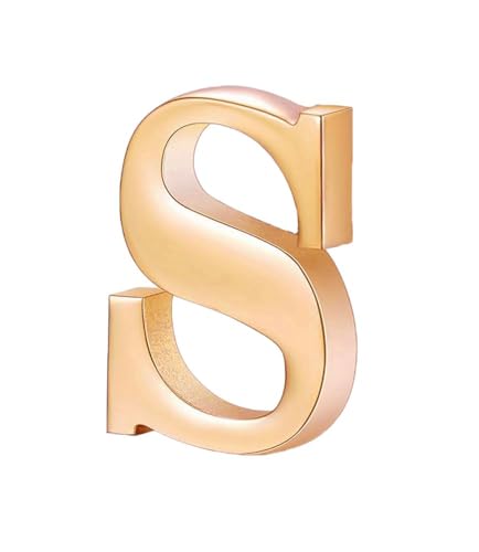 Image of vmcoatdu A-Z Initial Pins 26 Letters Pins 18K Gold Plated and Silver Tone Metal Brooch Breastpin Badge