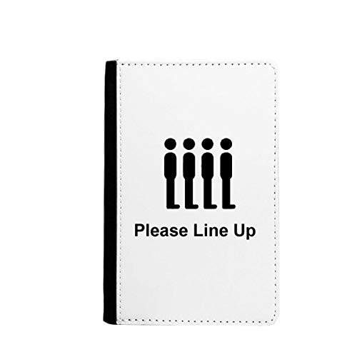 Étui portefeuille de voyage haut de gamme Please Line up finition symbole noir