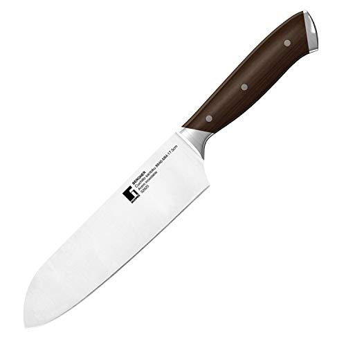 Bergner Master 17.5 Cm Cuchillo Santoku De Acero Inoxidable, 17,5 Cm, Madera