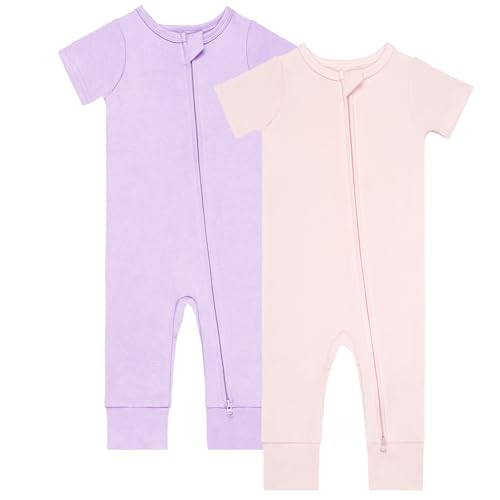 Image of GUISBY Baby Cotton Footless Zipper Pajamas | 100% Cotton Comfort, Easy Zipper, Footless, Cool Night Wear, Baby Gift