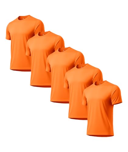 Image of 3 Pack Mens Swim Shirt Workout Shirts UPF 50+ Short Sleeve Rash Guard Fast Dry Sun Protection Lightweight Water Shirt