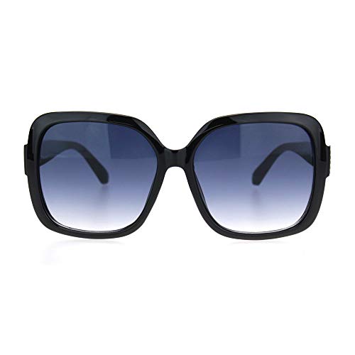 Womens Chic Squared Rectangular Butterfly Plastic Sunglasses2