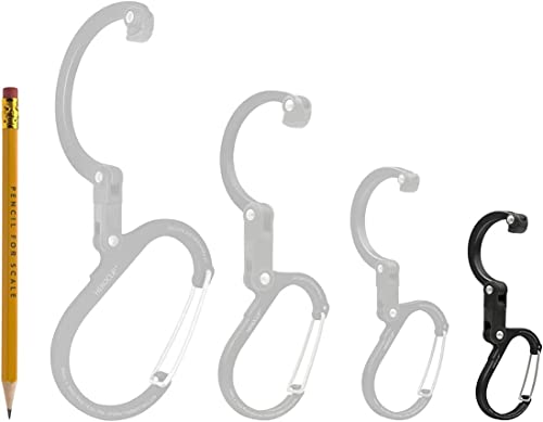 GEAR-AID-HEROCLIP-Carabiner-Clip-and-Hook-Mini-for-Travel-Luggage-Purse-and-Small-Bags-Blue-Steel