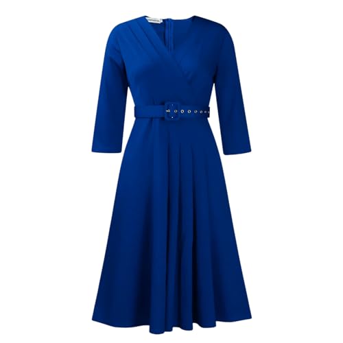 Robe de travail d'affaires pour femme coupe midi mi-longue et ajustée