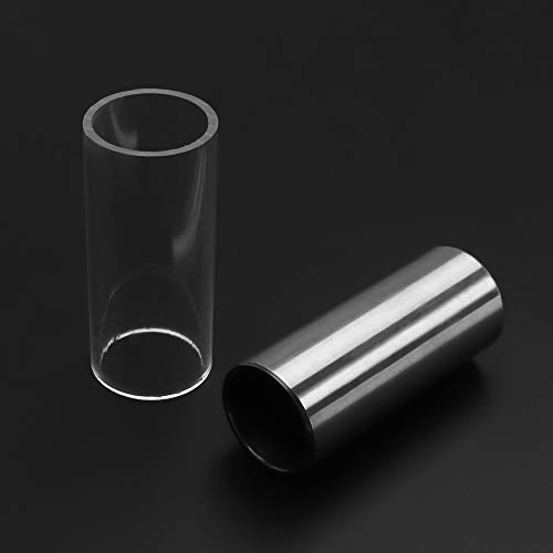 KKmoon 2pcs kit de deslizamento de dedo de guitarra com lâmina de aço inoxidável para guitarra baixo