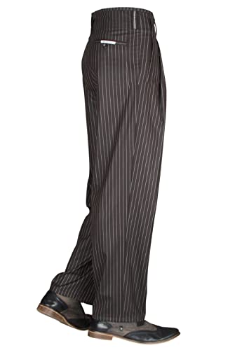 Pantalon de danse vintage marron pour swing et tango - 3