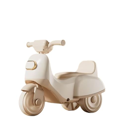 Lamantt子供用三輪車 車のおもちゃ 手押しハンドル付き ペダル式 移動用 取り外し可能 持ち運び簡単 コンパクトで軽量 誕生日プレゼント お祝い 屋外用 室内用 (通常,白)