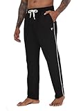Vortewind Jogginghose Herren Baumwolle Trainingshose Herren Lang Atmungsaktiv ，Sporthose mit 3 Taschen & elastischem Bund für Freizeit