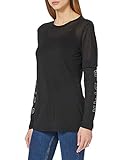 Gerader Saum G-STAR RAW Damen Sheer Graphic Slim Top, Schwarz (dk Black 9908-6484), S