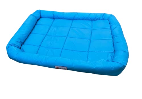 Billipets Nylon Waterproof Dog Bed, Washable Dog Pillow with Water Resistant Nylon Fabric for Dog Blue, Small 33 x 46cm