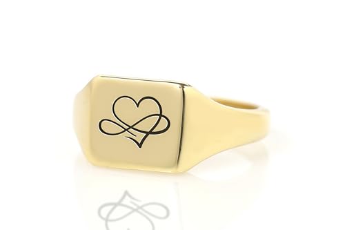 Bague Coeur Infini en Or 14k bague personnalisée délicate pour femme