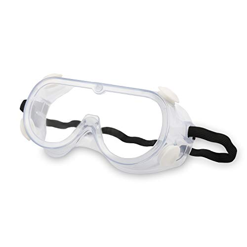 Protective UV Safety Goggles Glasses PC Lens with Wide-Vision, Anti-Fog, Eyewear Protection, Clear, Adjustable & Lightweight