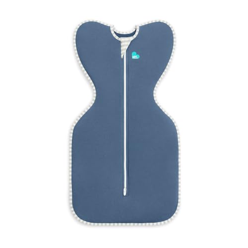 Image of Love to Dream Swaddle Up 2-in-1 Transition Bag | 1.0 TOG, 19-24 lbs, Denim | Sleep Sack with Patented Zip-Off Wings for Arms-Free Transition | Snug Fit & Easy Diaper Changes | Moderate Temps 68-75 F