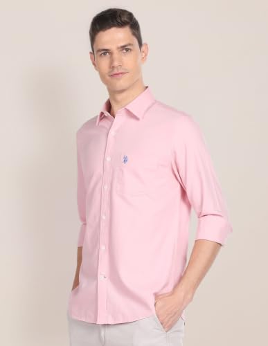 Image of U.S. Polo Assn. Men's Solid Regular Fit Shirt
