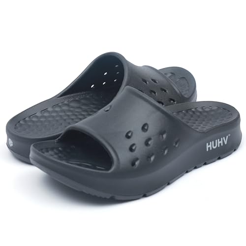 HUHV Women's MAX Cushion Arch Pod Tech Recovery comfort Slide Sandal with Comfort Orthotic Arch Support and our Proprietary HEALIUM Foam Technology2