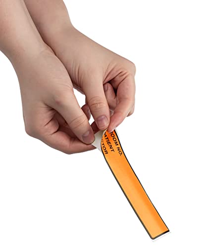Image of Carstens Patient I.D. Adhesive Medical Chart Labels for 1.5 inch - 4 inch Ring Binder Spines - Pre-Printed Sticker Labels (Room No. / Patient /Doctor), 5 3 /8 inch x 1 3 /8 inch, Orange, Roll of 200