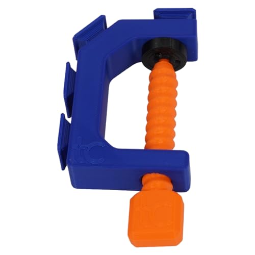 clamp with 2 lane starter gate compatible with hot wheels cars and track blueorange