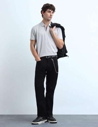 Image of Flying Machine Men's Bootcut Fit Jeans| Solid | Mid Rise | Stretchable | Jeans for Man