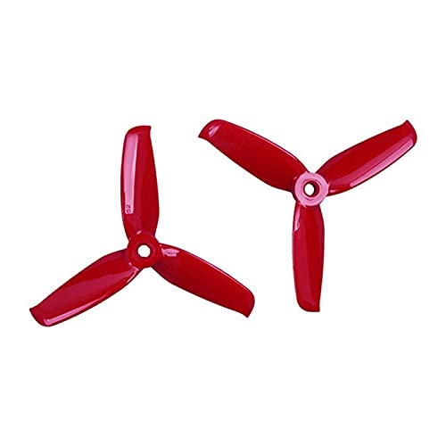 Części zamienne RC - 4052 4X5,2X3 3-ostrzowe śmigło PC do RC FPV Racing Freestyle 4 cale do wykałaczek Micro dalekiego zasięgu Drony zamienne akcesoria do dronów (kolor: 8 par czerwony)