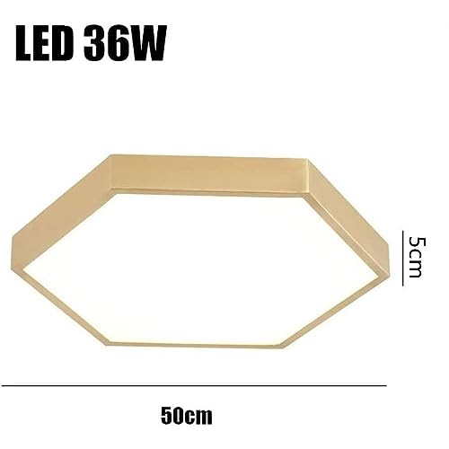 Plafonnier géométrique doré LED variable pour salle à manger - 7