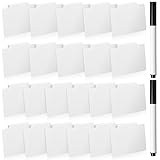 Chinco 24 Pcs Basket Label Clips Set Include 30 Removable Kitchen Clip Label Holder PVC Storage Bin with 2 Chalk Markers for Basket Kitchen Pantry Organization (White Clip,Black Pen)