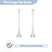 Nuptio Eiffel Tower Vase for Centerpieces: 2 Pcs 20 inch Tall Skinny Glass Vases Bulk Clear Long Flute Flower Vase Set for Feathers Flowers Wedding Centerpiece Tables