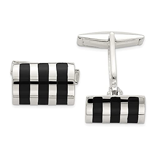Gemelos de Plata 925 con Ónix para Hombre miniatura 3