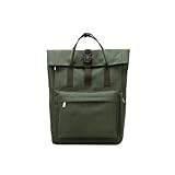 Rucksack Herren Damen, Laptop Rucksack 14 Zoll Schulrucksack Laptoptasche mit Laptopfach, Rolltop Arbeit Reisen Backpack Tasche Teenager Notebook Schulrucksack für Schule, Uni, Business, Sport (E)