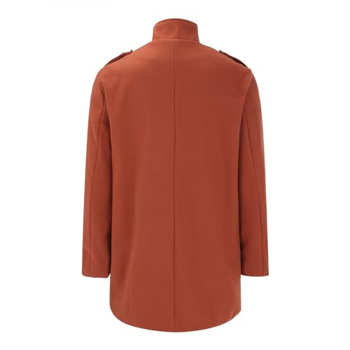 Mens Trench Coat Long Jacket Slim fit Casual Windbreaker Lapel Windproof Overcoats Long Classic Business Overcoat3