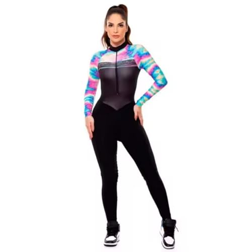 Maillot de cyclisme respirant femme manches longues et coussinet gel anti-choc