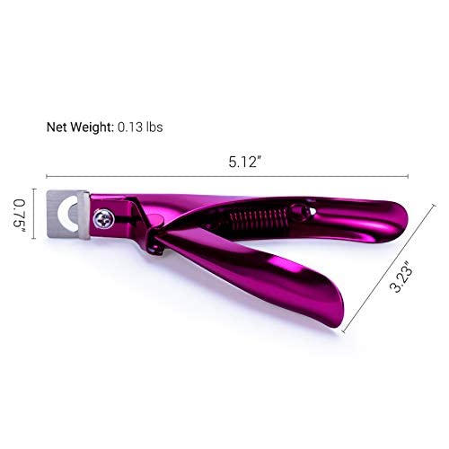 Professional Acrylic Nail Clipper Fake False Nails Tip Cutter Nail Trimmer for Artificial Nail Manicure Pedicure Sharp Rustproof Nail Art Tool Home DIY Use Red