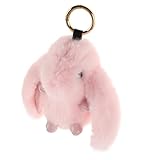 Design adorable : porte-clés lapin en peluche rose ajoute mignonne et réconfortante aux d'anniversaire, rendant plus spéciaux, pendentif lapin en peluche, porte-clés lapin