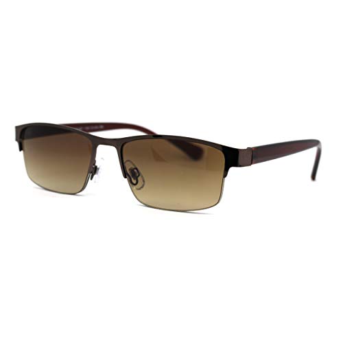 Mens Mod Half Rim 3 Focal Progressive Reading Sunglasses