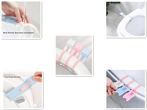 4PCS Toilet seat Handle Lifter, 7PCS Cartoon Handle, Used for Cabinet Drawer Decoration, Avoid Contact with Sanitary and Clean, can be Fixed and Adjusted for Repeated use, Using Powerful 3M Stickers