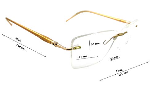 Image of N Specs An Optical Mall Reading Glasses For Men Women Unisex Stylish Framless Frame With Anti Reflected Unbreakable Fiber Glasses