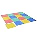 homcom Tappeto Puzzle Antiscivolo 16 Pezzi con Bordi Area Coperta 5,66m² per Bambini Eva Nero