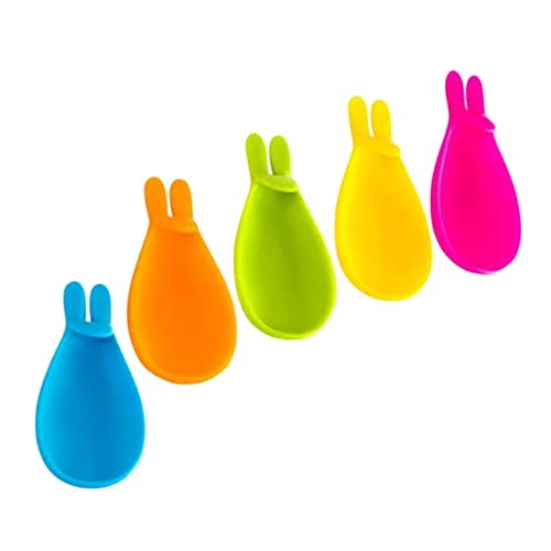 Cabilock 5pcs Tea Bag Hanger Mug Holder Tea Bag Holder for Cup Rabbit Holders Shape Organizer Covers Tea Strainer for Loose Tea Strainers Organizing Bunny Tea Bag Coaster Cute