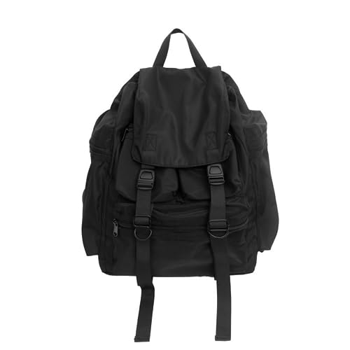 Fashion Large Capacity Backpack Multifunction Men's Waterproof Outdoor Backpack Harajuku Cool Style Backpack (Black)