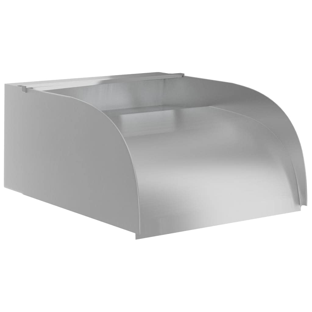 Wodospad ze stali nierdzewnej, 30 x 34 x 14 cm, z oświetleniem LED, do stawu ogrodowego i basenu, przepływ wody ze stali nierdzewnej 304, ciepła biel, deszczownica do użytku na zewnątrz