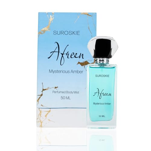 Image of Suroskie Afreen Perfume 50Ml | Luxury Eau De Parfum | Long Lasting Unisex Fragrance Spray | Aromatic Blend Of Aqua, Jasmine & Vanilla Scent | Citrus, Floral & Warm Notes | Premium Gift For Men & Women