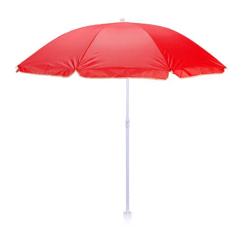 Vision4ever 1Pcs Beach Umbrella Parasol Sunshade Sun Garden Shade Portable Camping Outdoor (Red)
