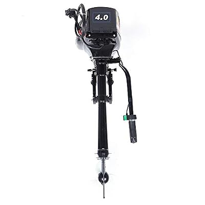 1000W 48V Electric Outboard Motor Heavy Duty Trolling Engine Motor for Fishing Boat Inflatable/Iron/Plastic/Fiberglass Boats Short Shaft Brushless Motor, Black (48V 1000W)