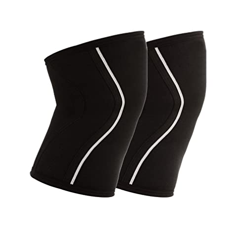 Vintree 2X Rodillera de Neopreno de 7 mm Shield Par de Rodilleras de Neopreno para Halterofilia Powerlifting Weightlifting Lunges y Cualquier Deporte Funcional Rodillera Deportiva Neopreno