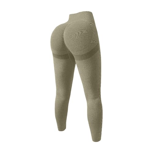 Pantalones de yoga para entrenar mallas de cintura alta verde militar cómodas para el gimnasio M