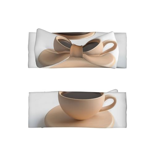 Newborn, Baby, Toddler Hair Accessories, Coffee cup on table Bow Hair Accessories, Kids Elastic Bow Headband 0-6 Months2